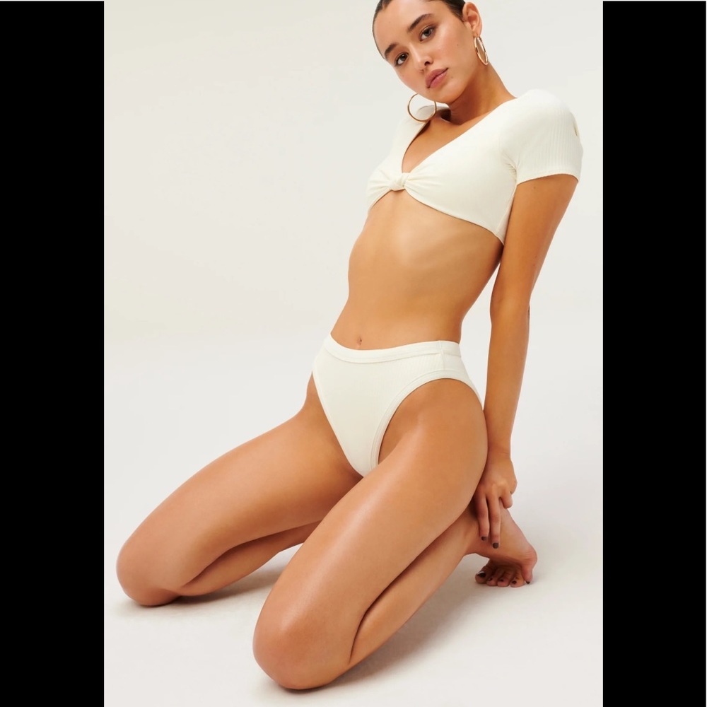 NWT Good American High Cut Sport Bikini Bottom